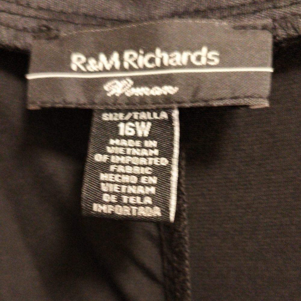 FINAL PRICE R&M Richards Black 2-Piece Polyester/Spandex blend Dress Suit 16W